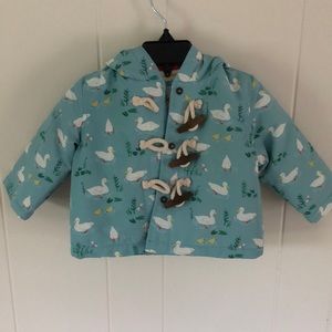 Baby Boden duck rain jacket 3-6 month